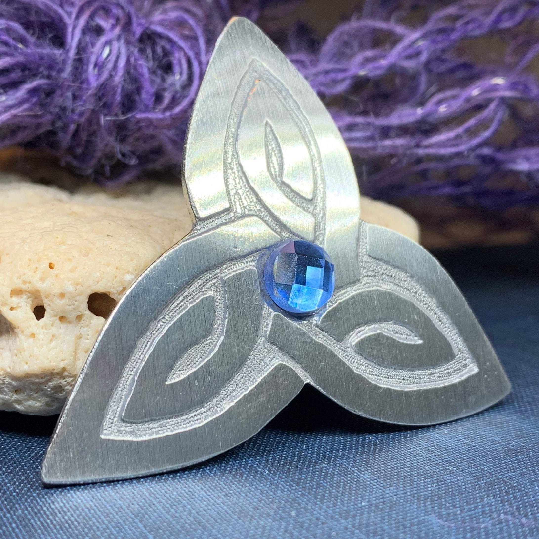 Trinity Knot Crystal Brooch