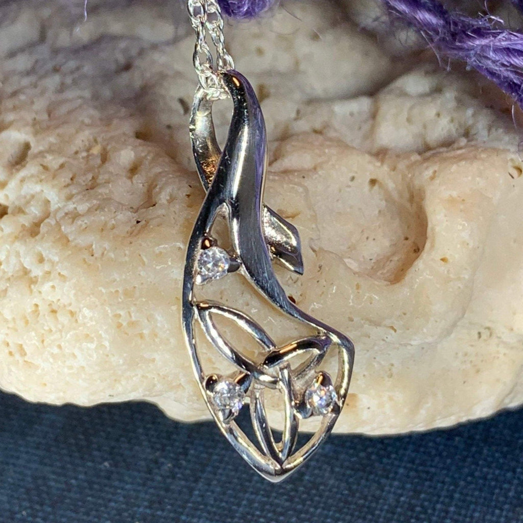Zirconia Trinity Knot Necklace
