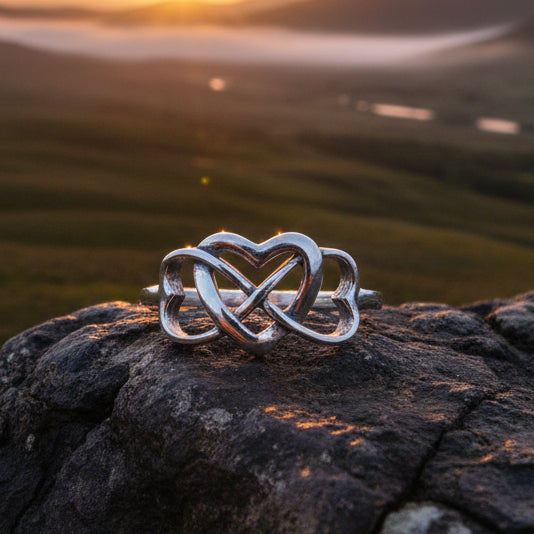 Milis Celtic Heart Ring in Sterling Silver