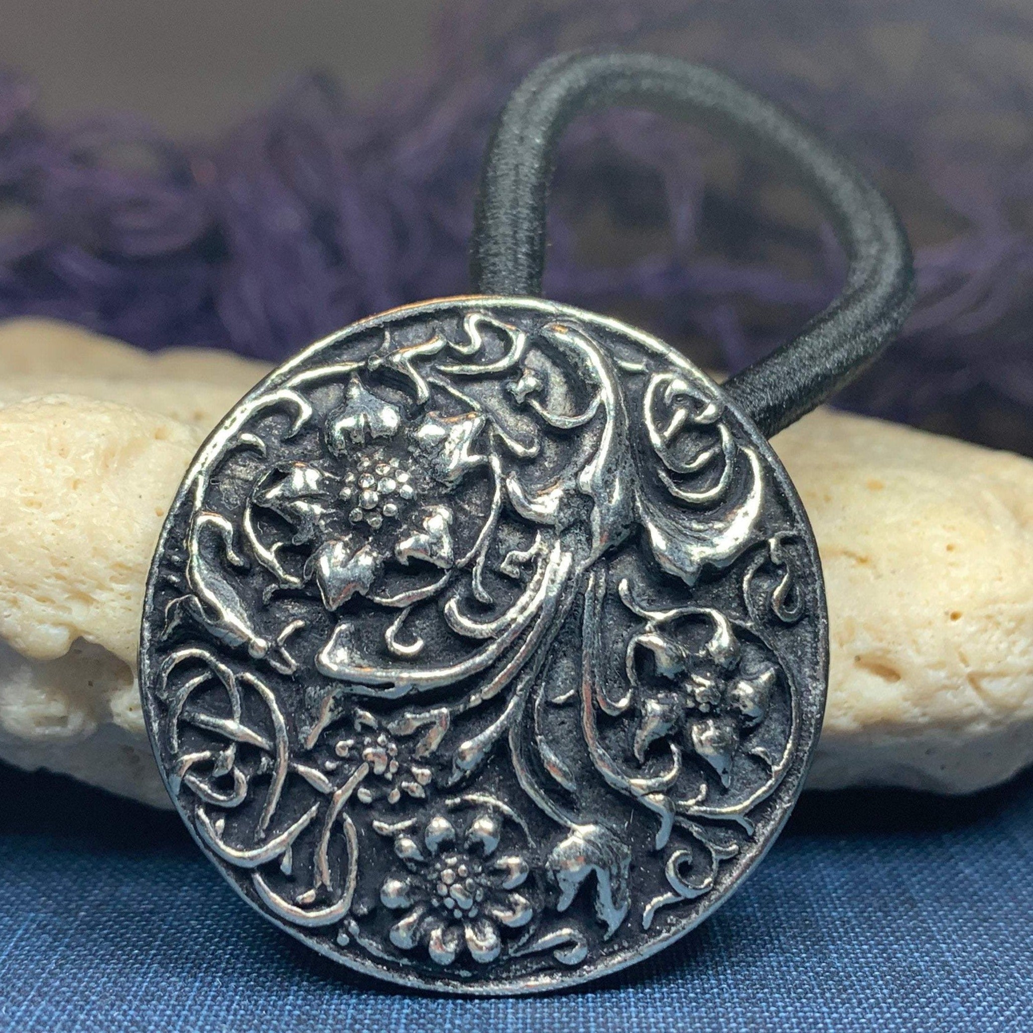 Celtic Flowers Ponytail Holder
