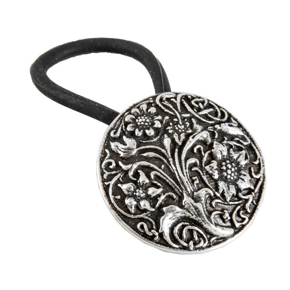 Celtic Flowers Ponytail Holder
