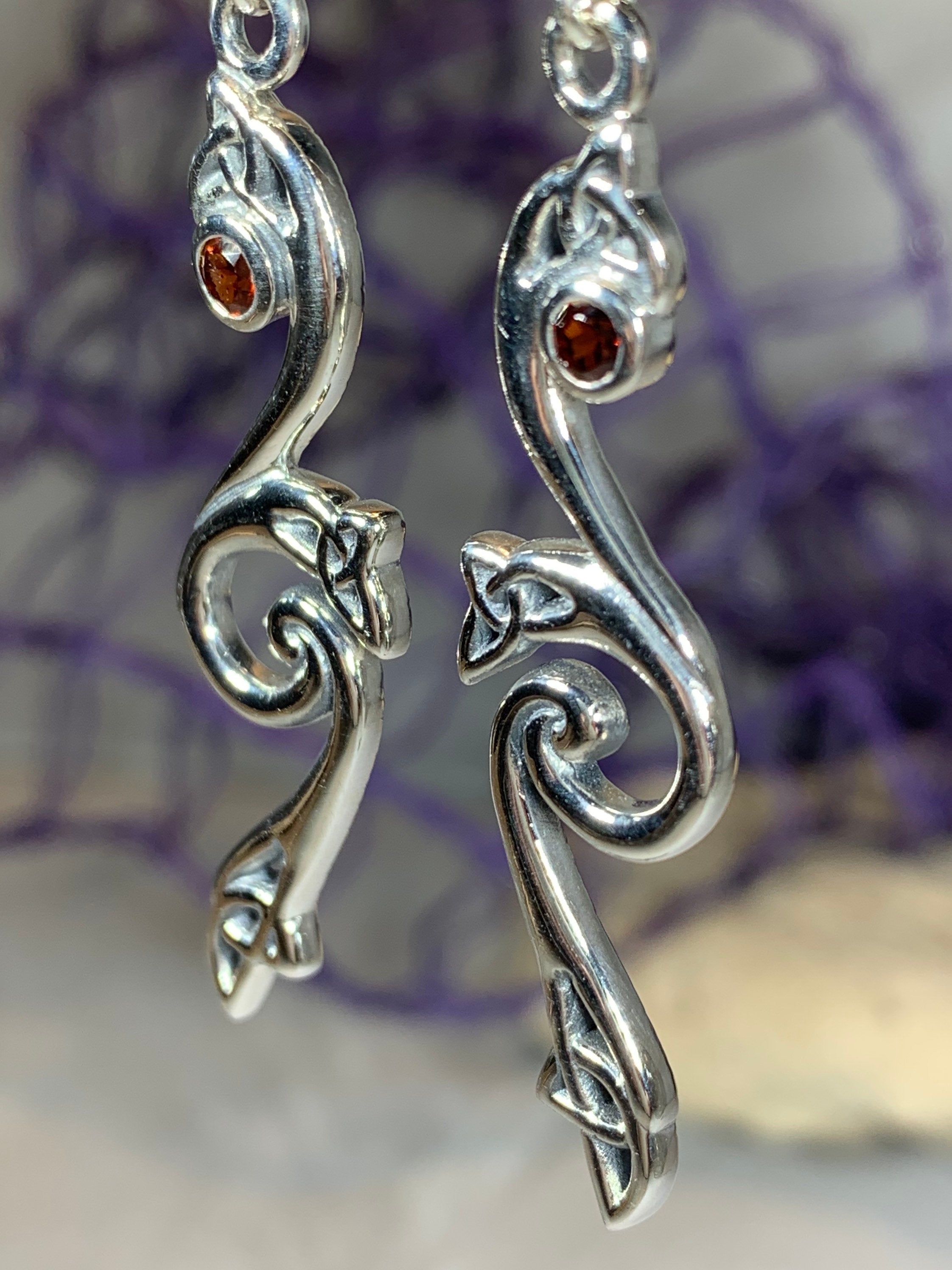 Graceful Celtic Trinity Knot Earrings in Sterling Silver