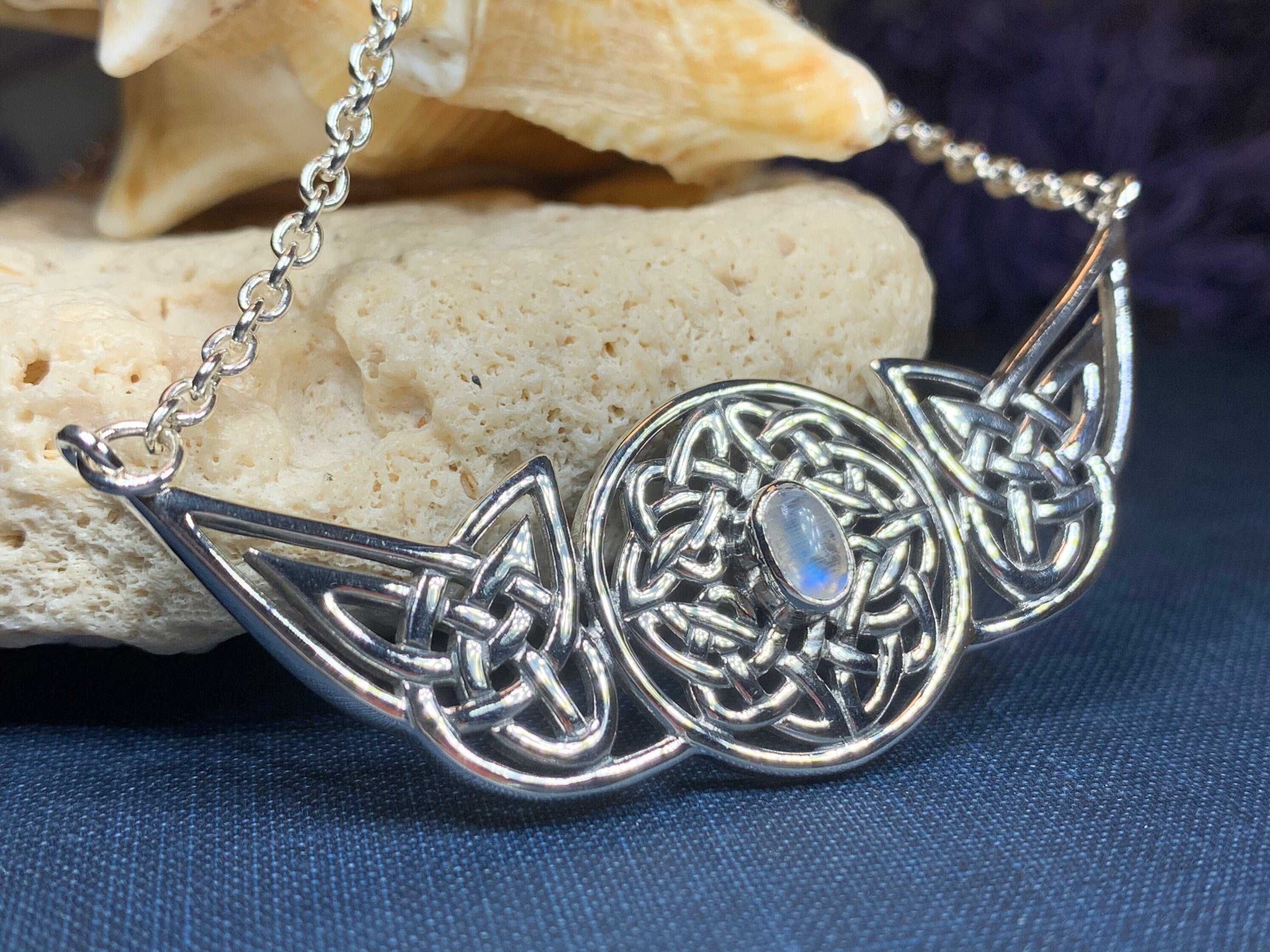 Glorious Celtic Wheel of Life Necklace in Sterling Silver