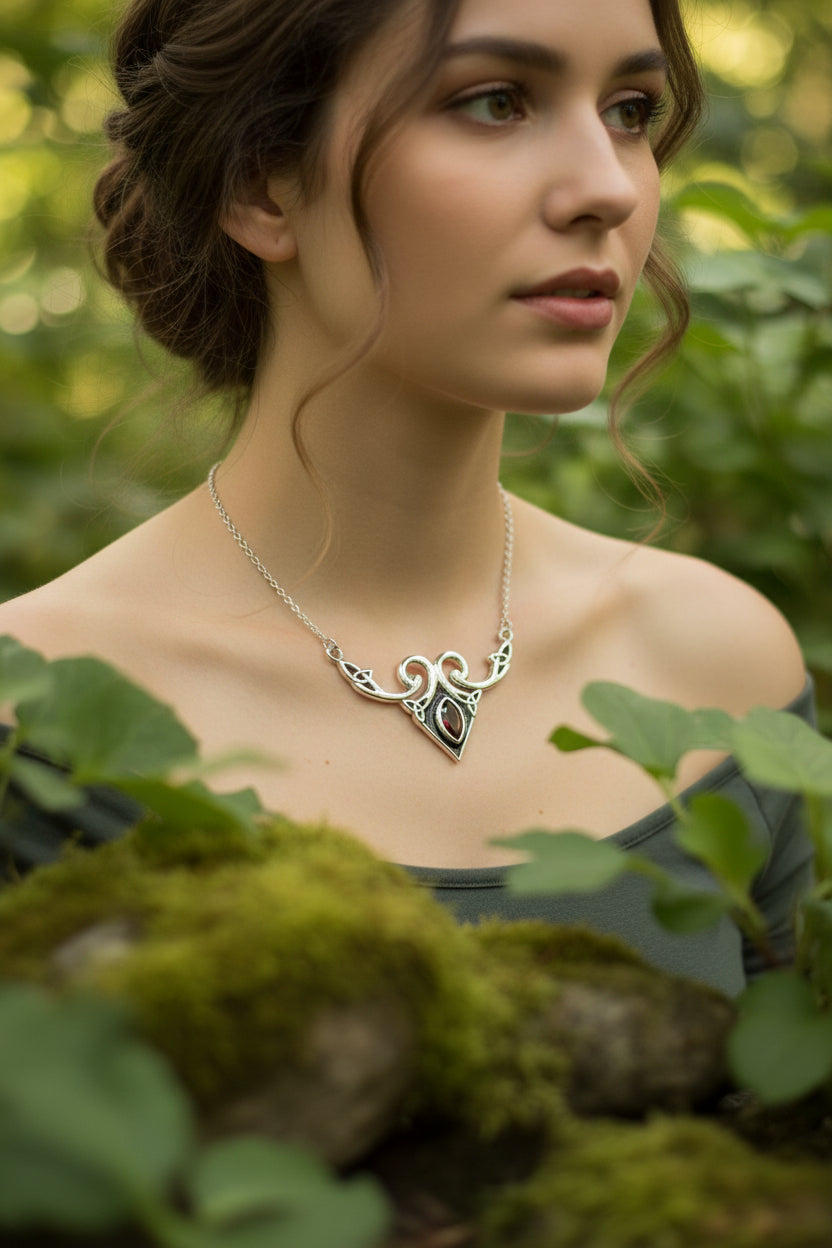 Meegan Celtic Trinity Knot Necklace in Sterling Silver