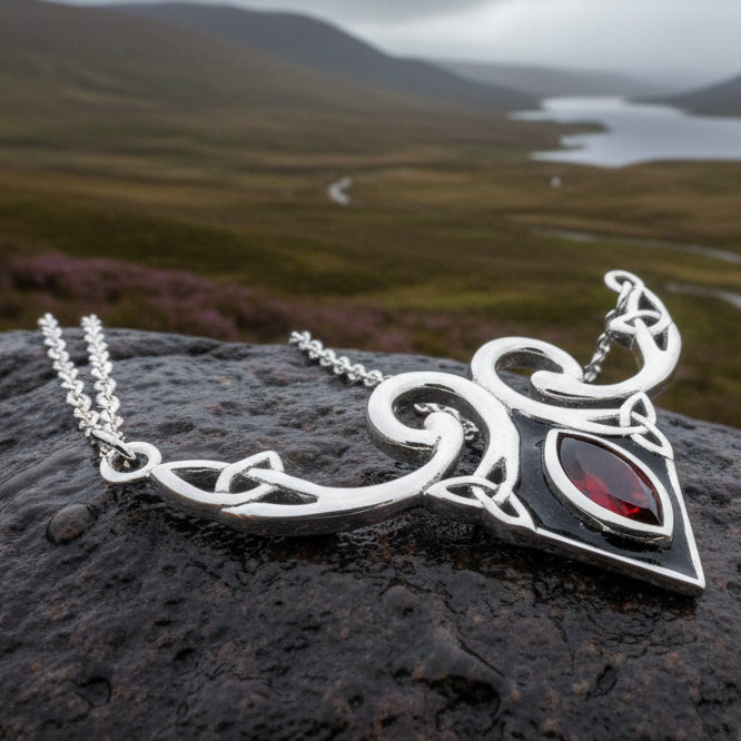 Meegan Celtic Trinity Knot Necklace in Sterling Silver