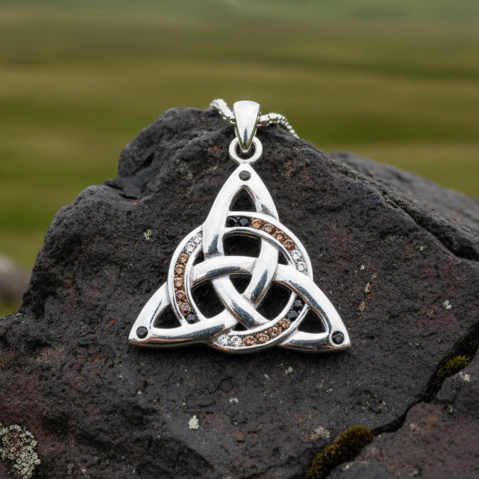 Ombre Celtic Trinity Knot Necklace