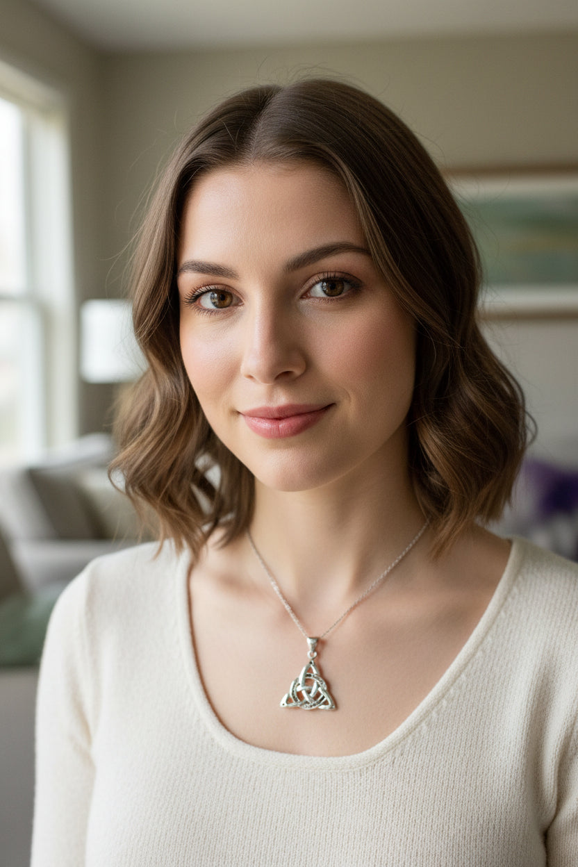 Ombre Celtic Trinity Knot Necklace
