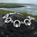 Celtic Irish Claddagh Bracelet in Sterling Silver