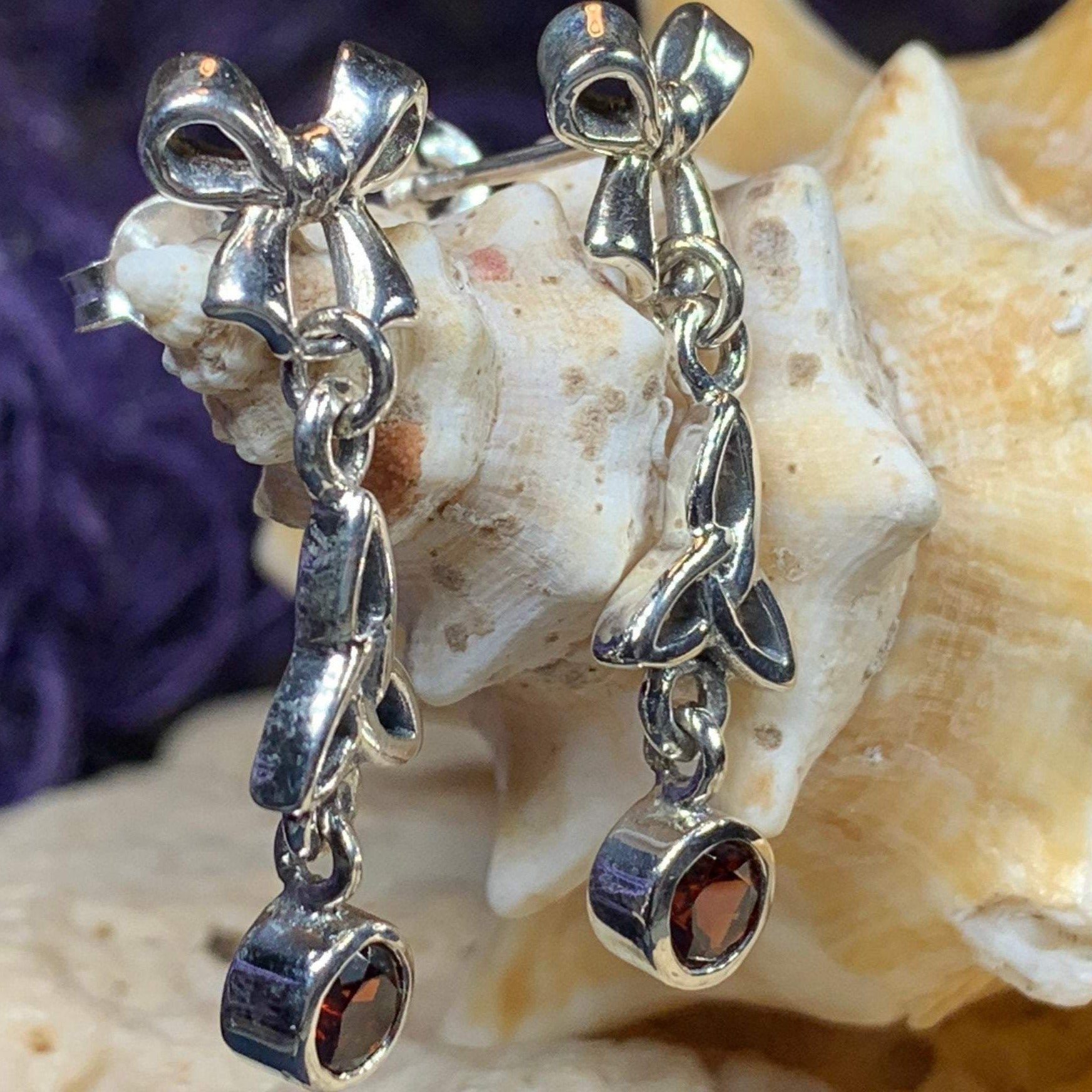 Joy Celtic Trinity Knot Earrings in Sterling Silver