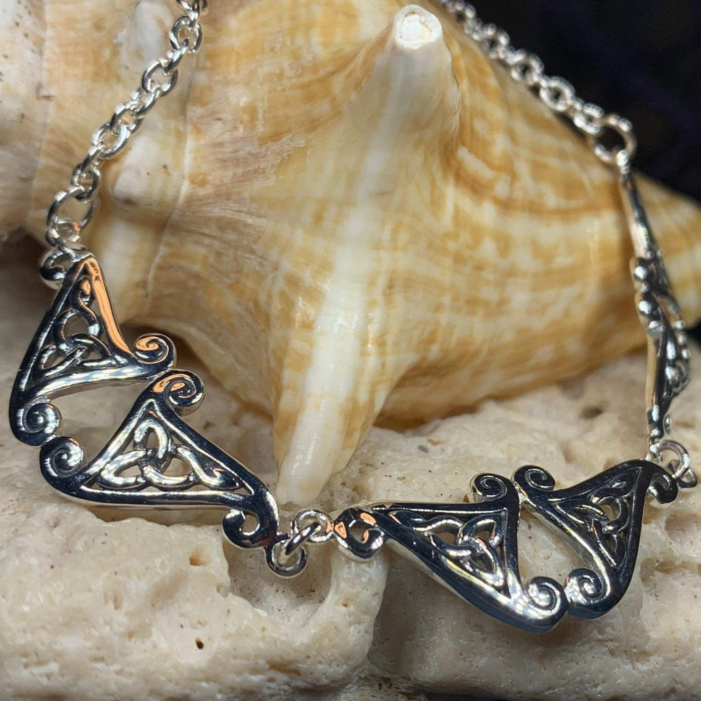 Morna Celtic Trinity Knot Necklace in Sterling Silver