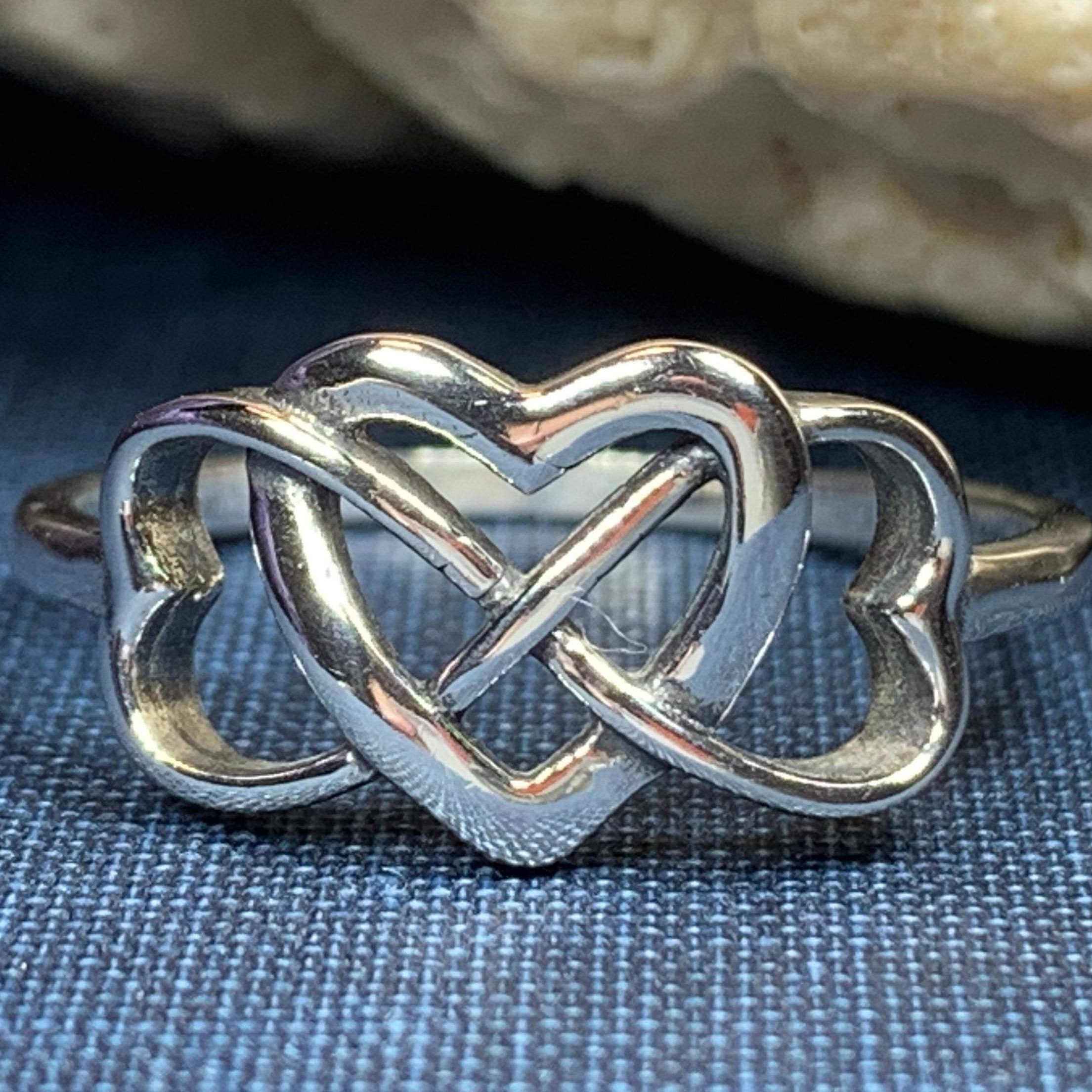Milis Celtic Heart Ring in Sterling Silver