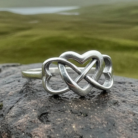 Milis Celtic Heart Ring in Sterling Silver