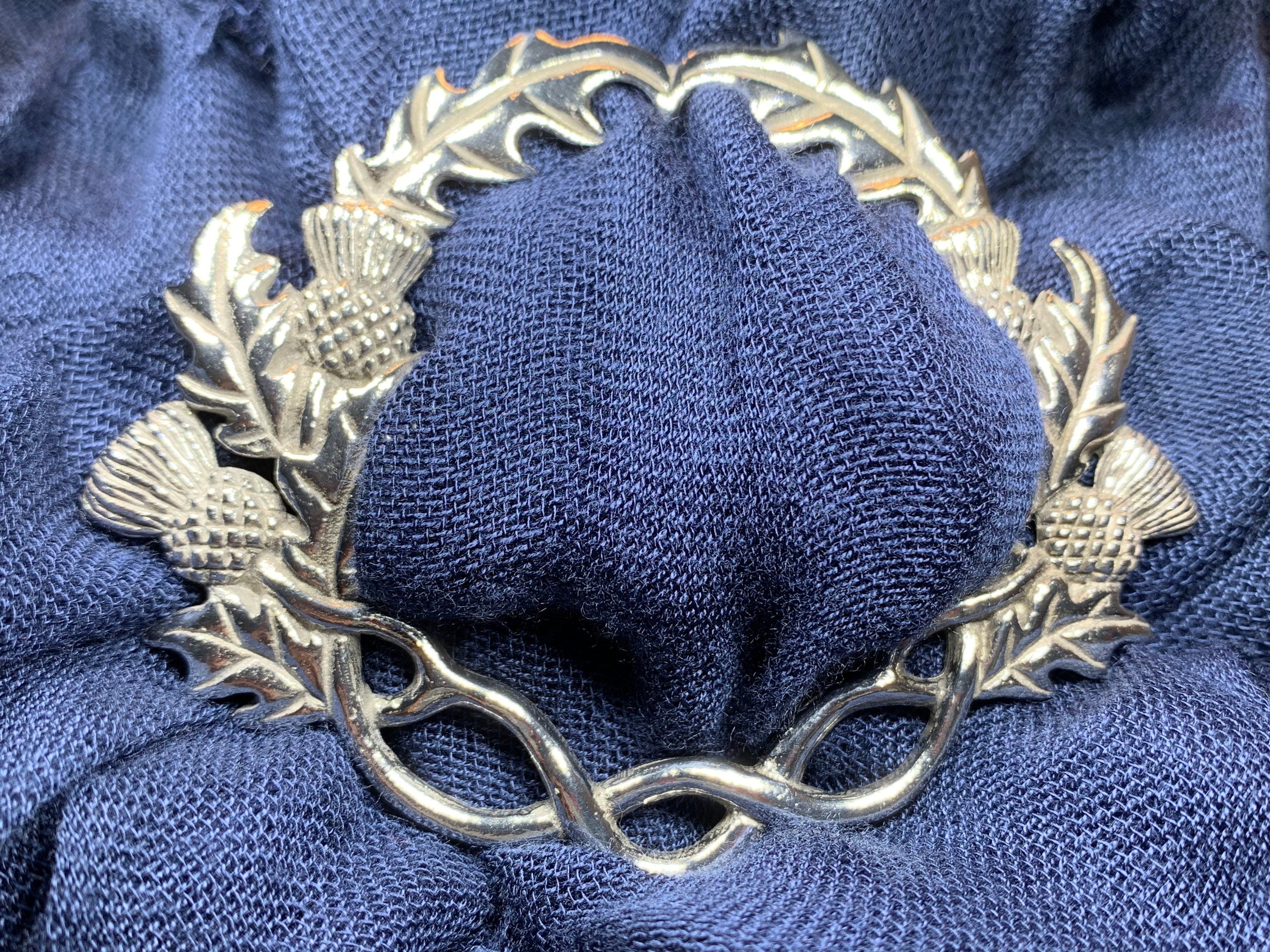 Scottish Thistle Pewter Scarf Ring