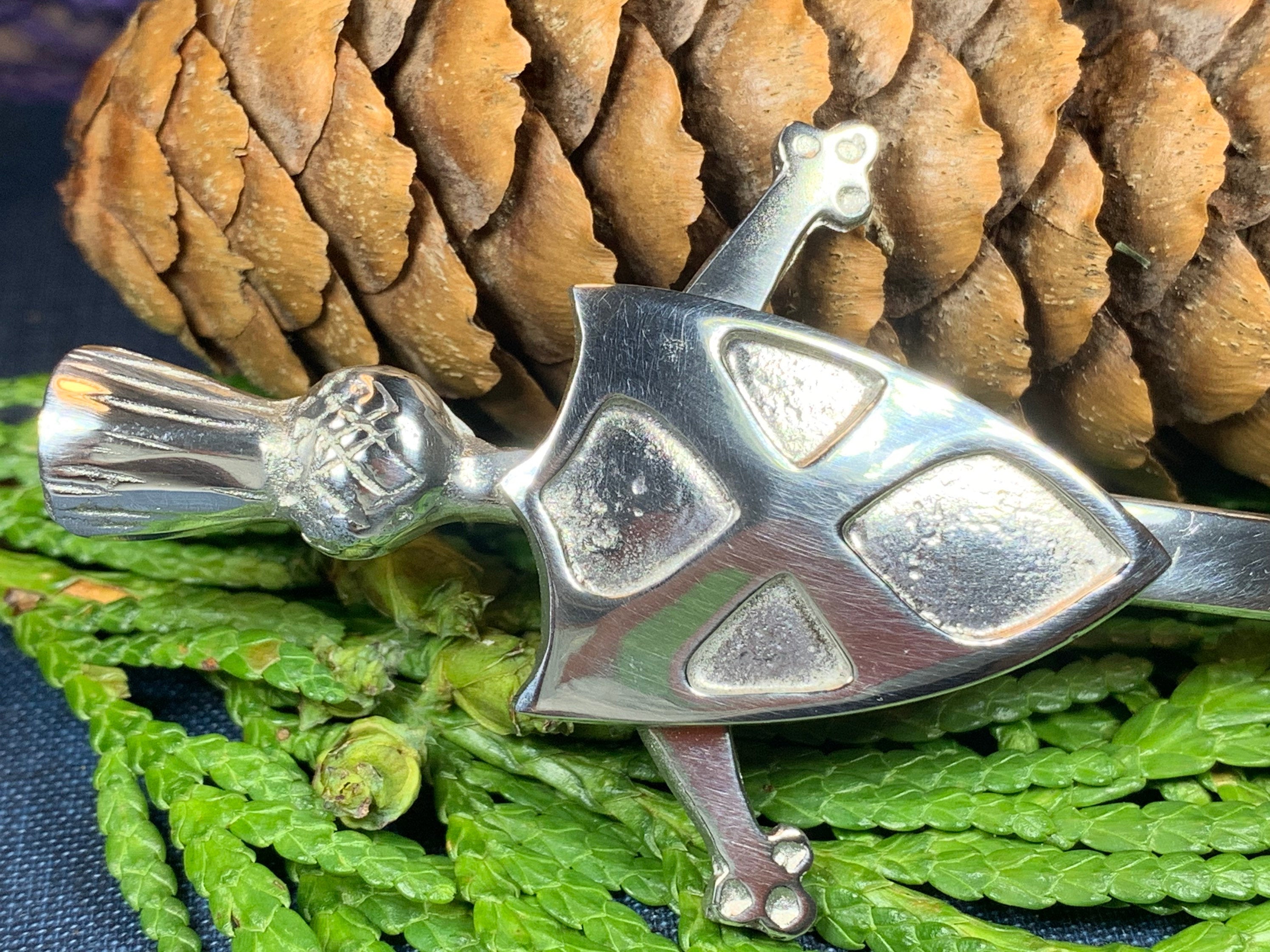 Scottish Saltire Kilt Pin - Handmade in Scotland