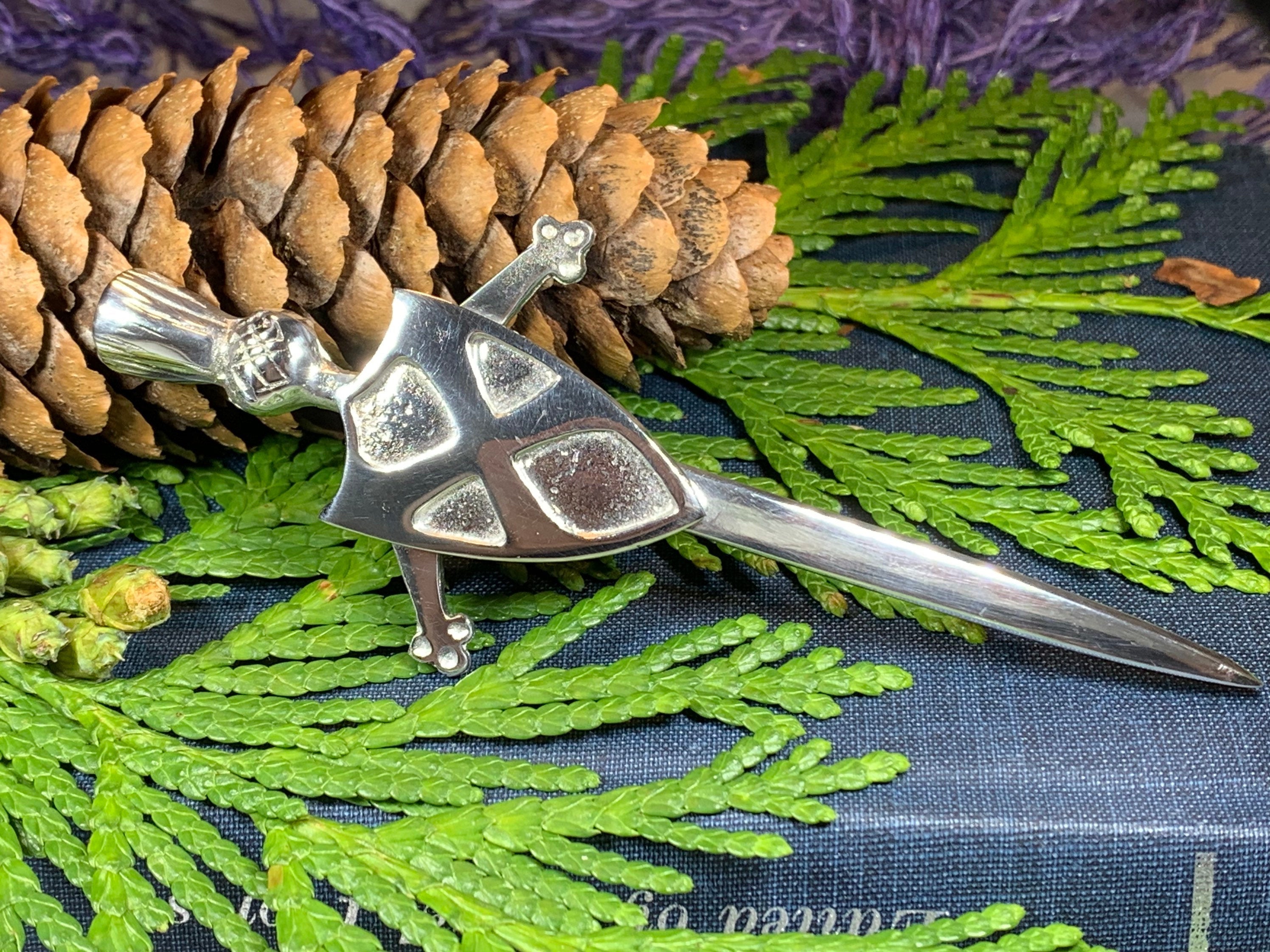 Scottish Saltire Kilt Pin - Handmade in Scotland
