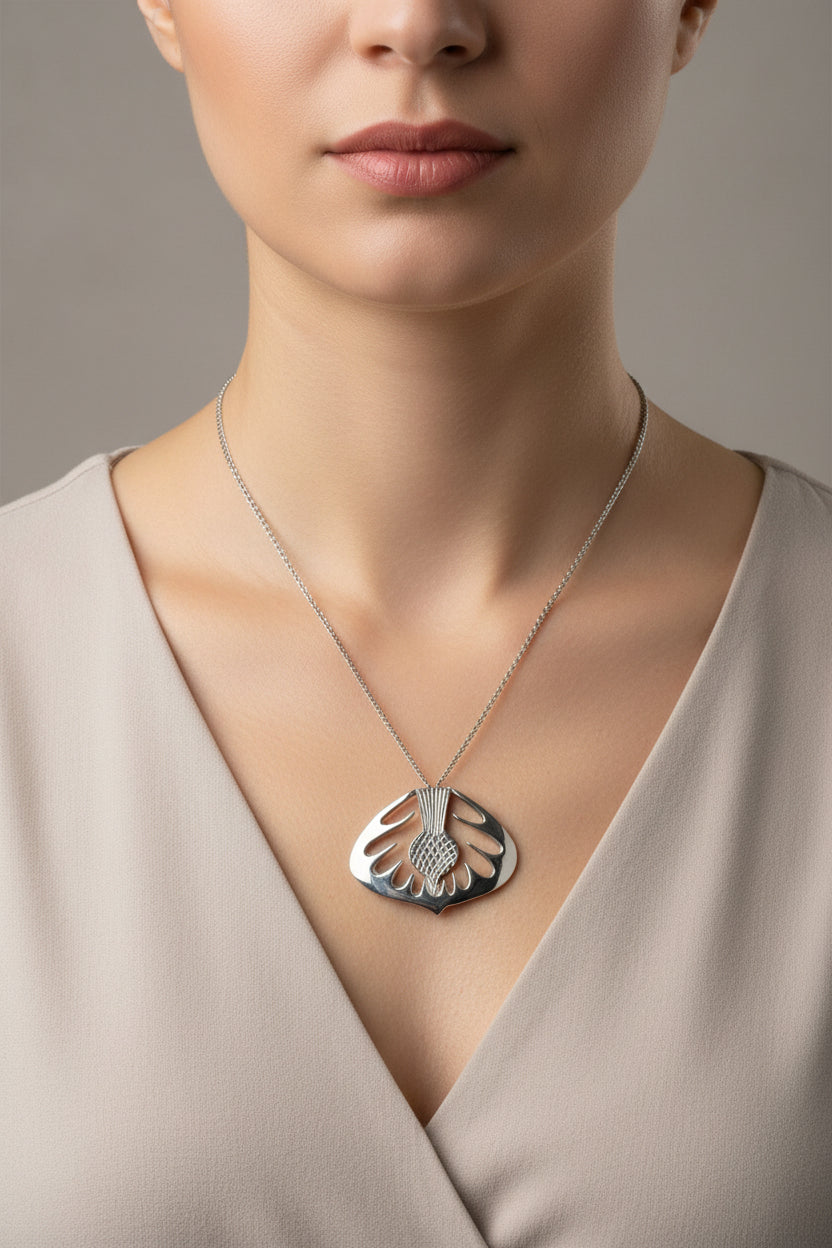 Mackenzie Scottish Thistle Necklace - Handmade in Scotland