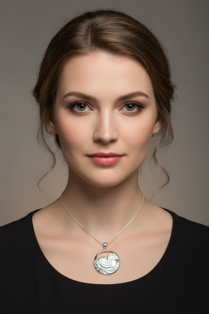 Celtic Puffin Necklace - Handmade in Scotland