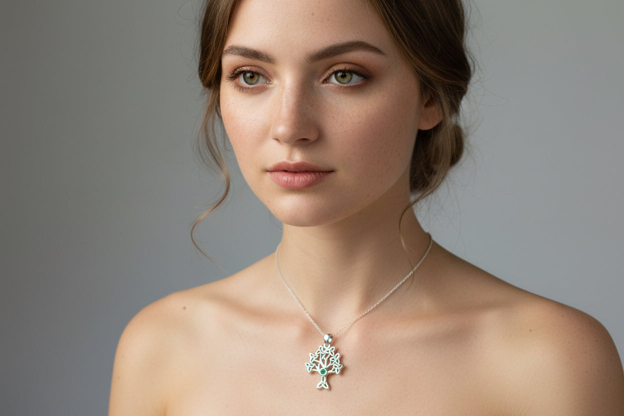 Destiny Celtic Tree of Life Necklace in Sterling Silver