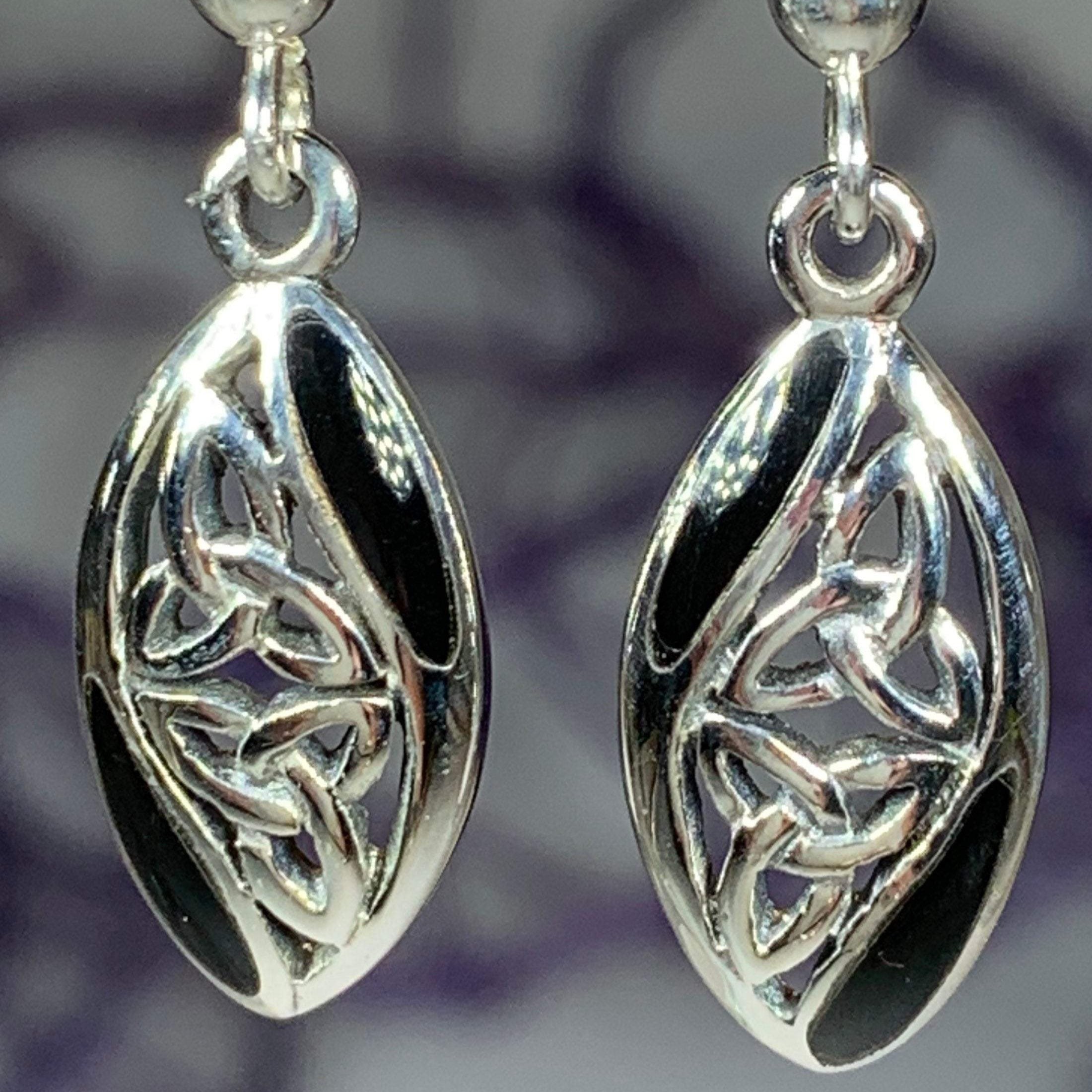 Tara Celtic Trinity Knot Earrings in Sterling Silver