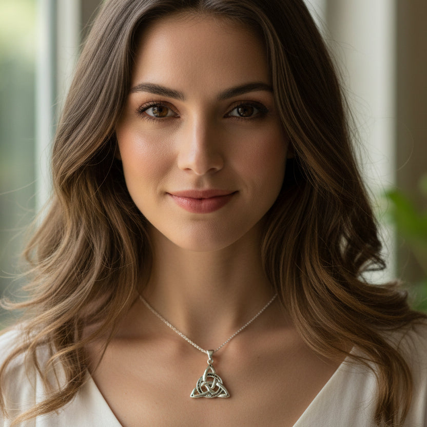 Ombre Celtic Trinity Knot Necklace