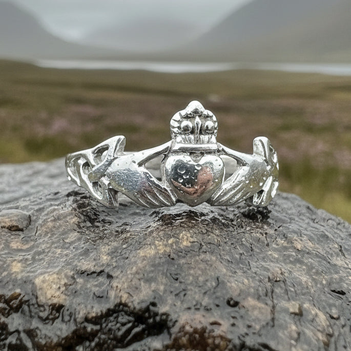 Finnea Irish Claddagh Ring in Sterling Silver