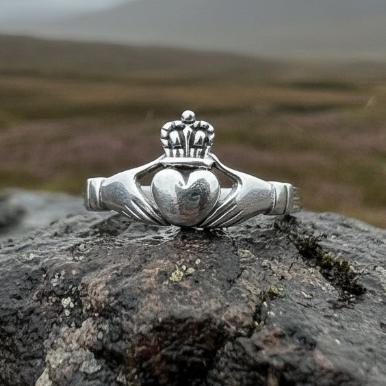 Clara Irish Claddagh Ring in Sterling Silver