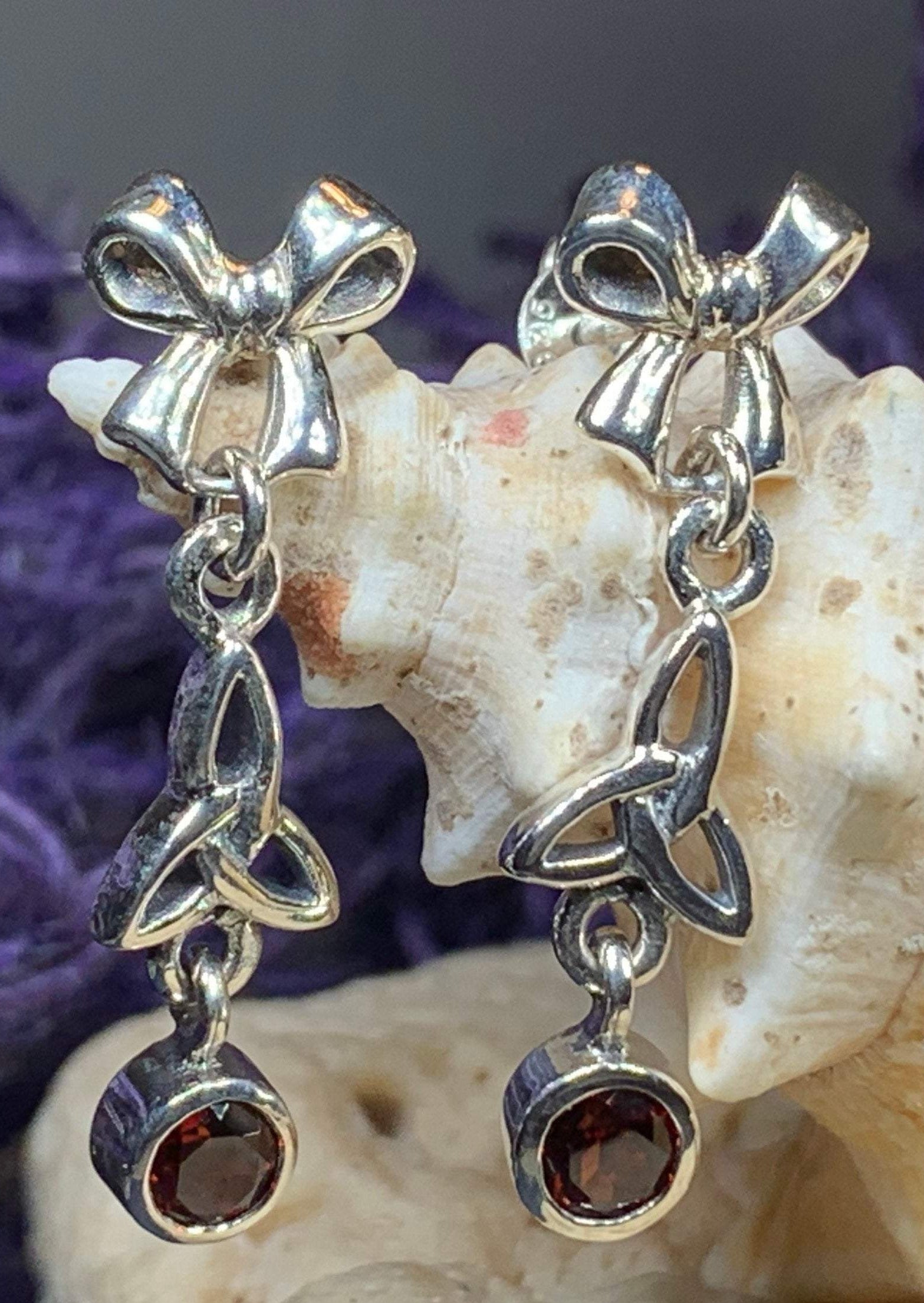 Joy Celtic Trinity Knot Earrings in Sterling Silver