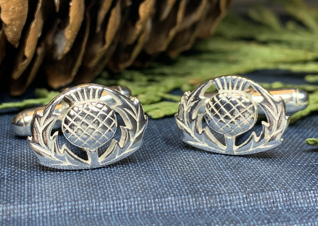 Classic Scottish Thistle Cuff Links