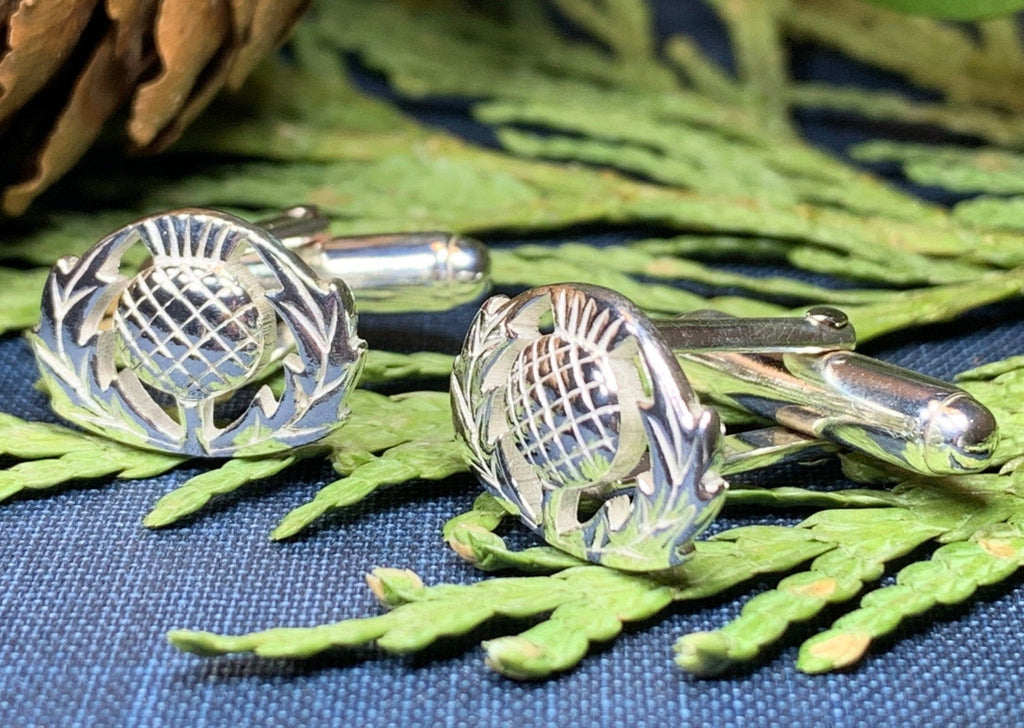 Classic Scottish Thistle Cuff Links