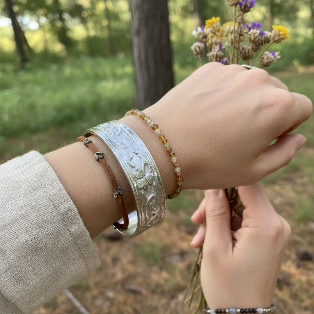 Irish Shamrock Cuff Bracelet