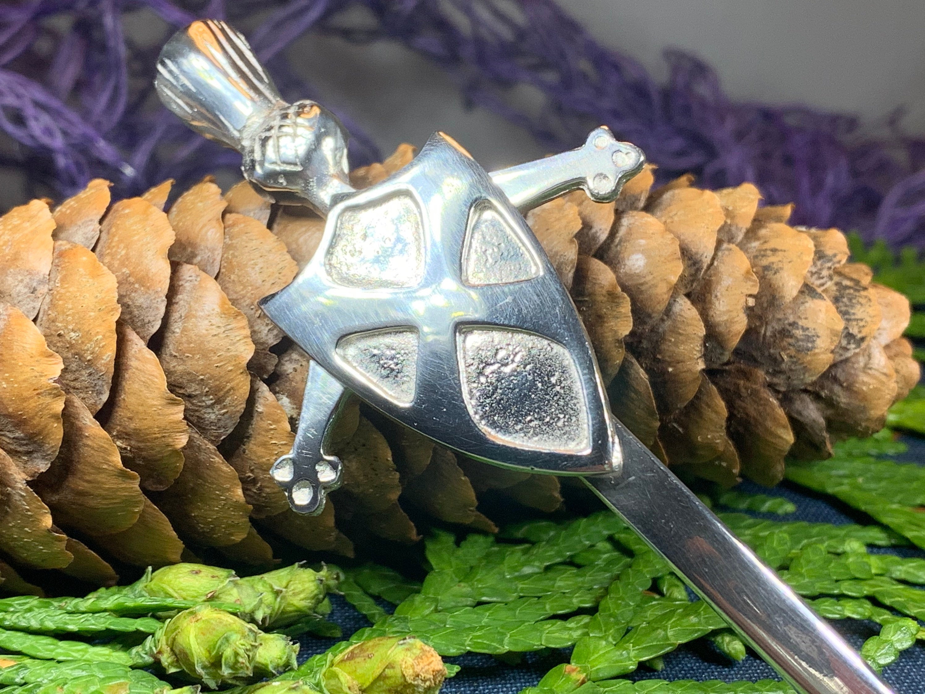 Scottish Saltire Kilt Pin - Handmade in Scotland