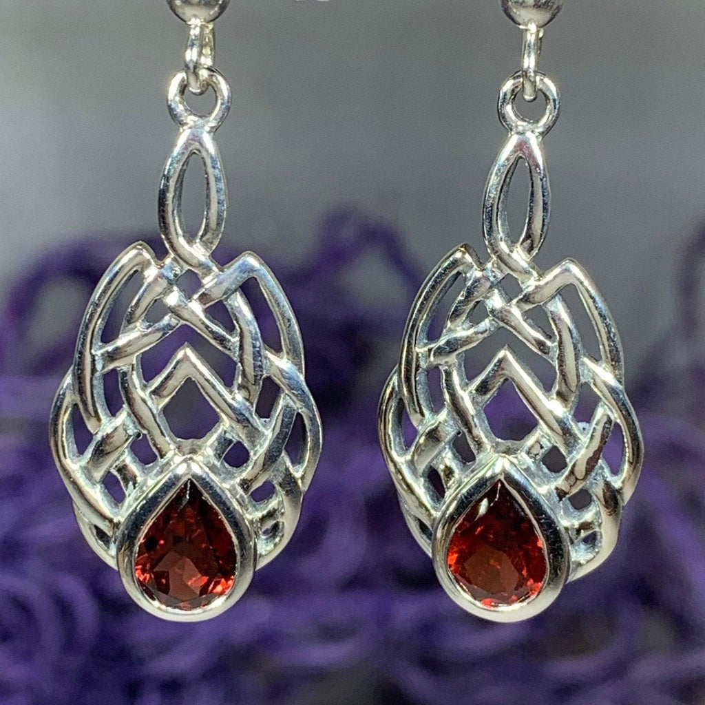 Abria Celtic Knot Earrings in Sterling Silver