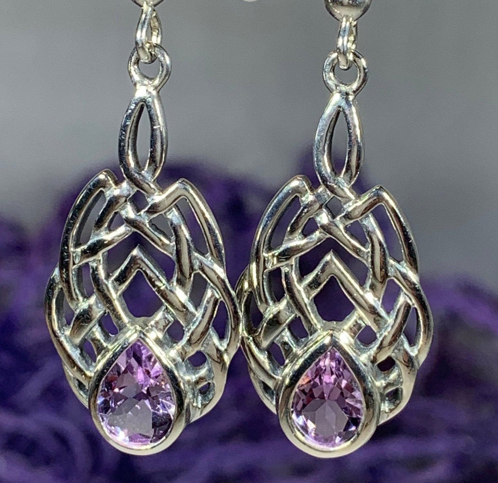 Abria Celtic Knot Earrings in Sterling Silver