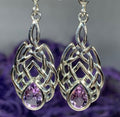 Abria Celtic Knot Earrings in Sterling Silver