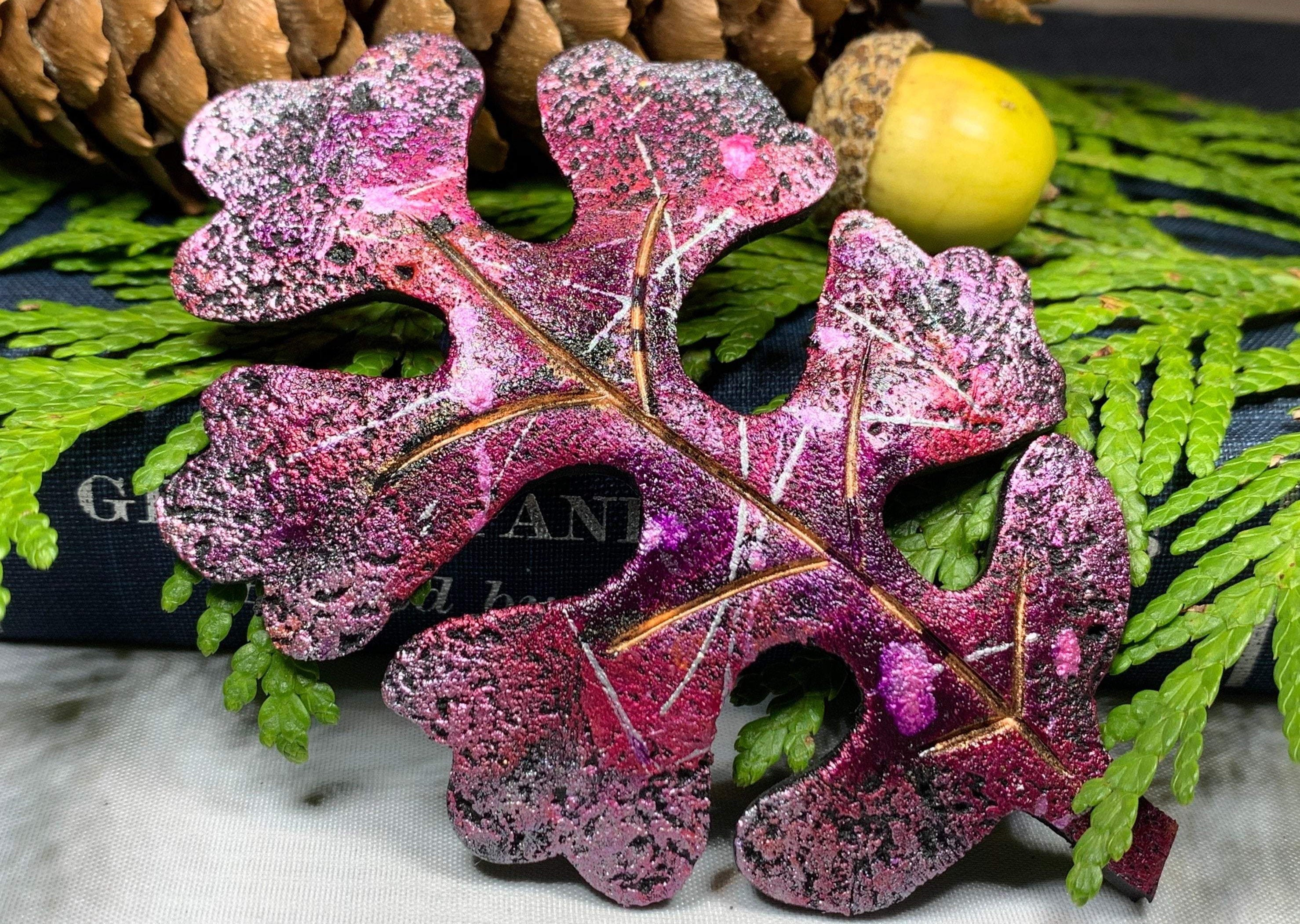 Oak Leaf Pin - Handmade in Scotland