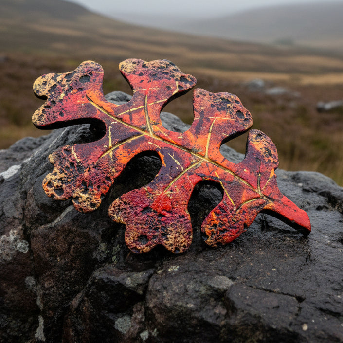 Oak Leaf Pin - Handmade in Scotland