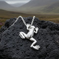 Jumping Frog Necklace in Sterling Silver
