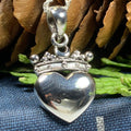 Crescent Moon Claddagh Necklace