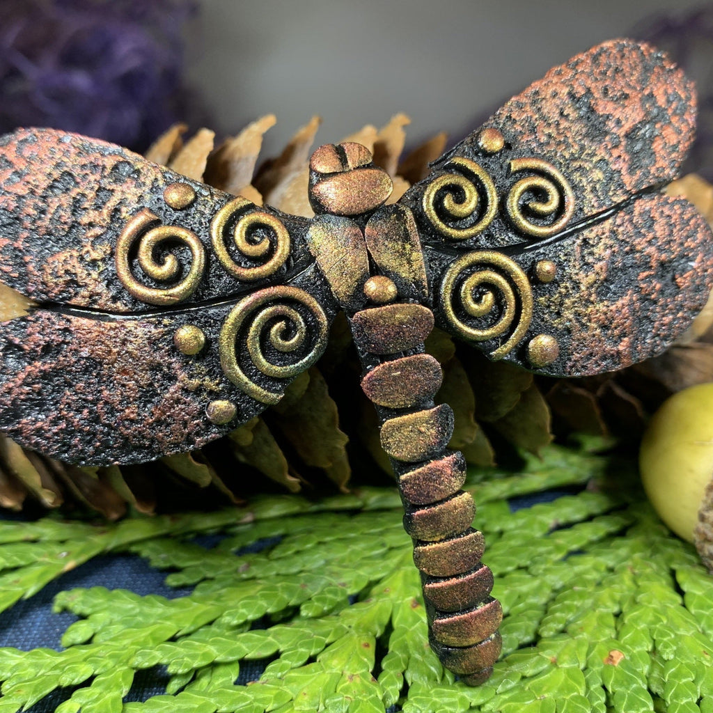 Mystical Forest Dragonfly Brooch - Handmade in Scotland