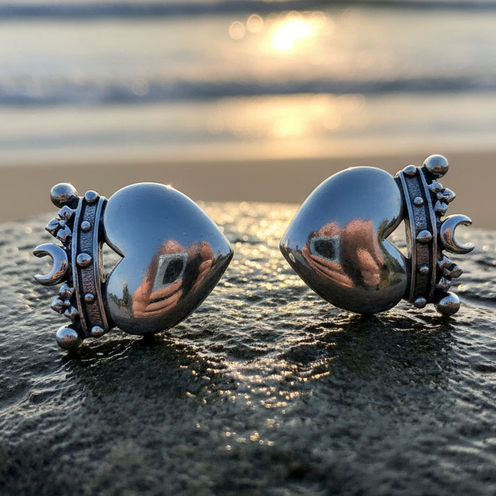Celtic Irish Claddagh Post Earrings