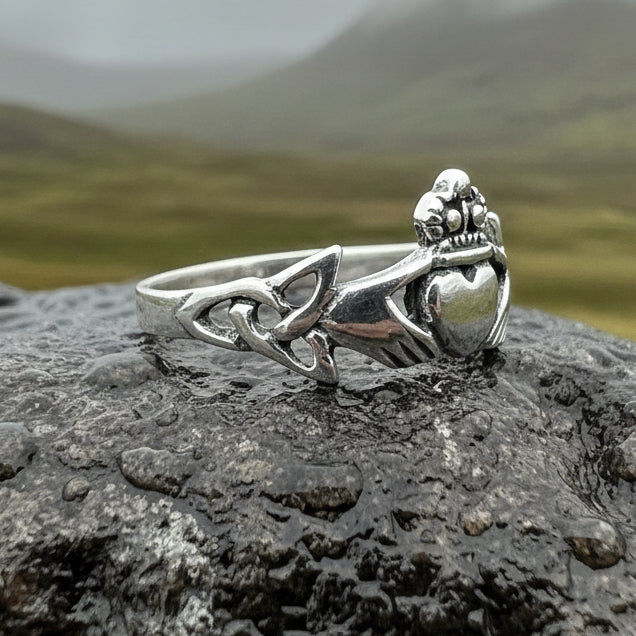 Finnea Irish Claddagh Ring in Sterling Silver