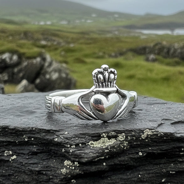 Clara Irish Claddagh Ring in Sterling Silver