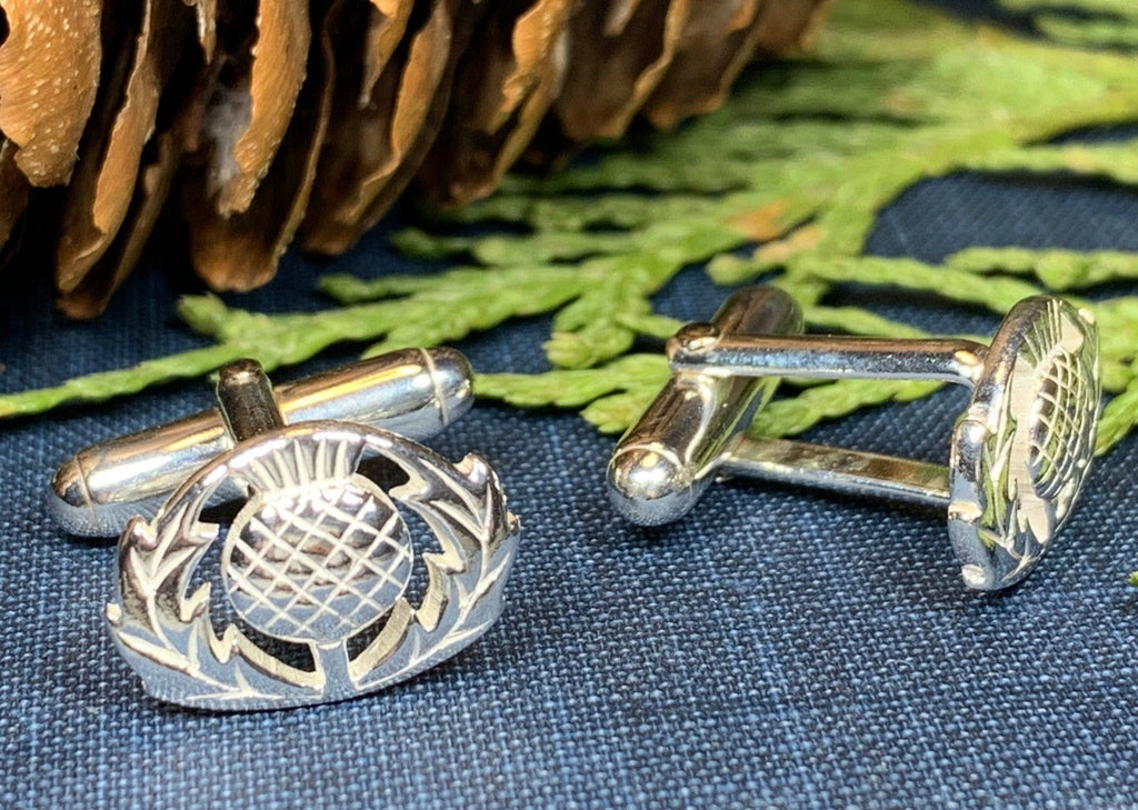 Classic Scottish Thistle Cuff Links