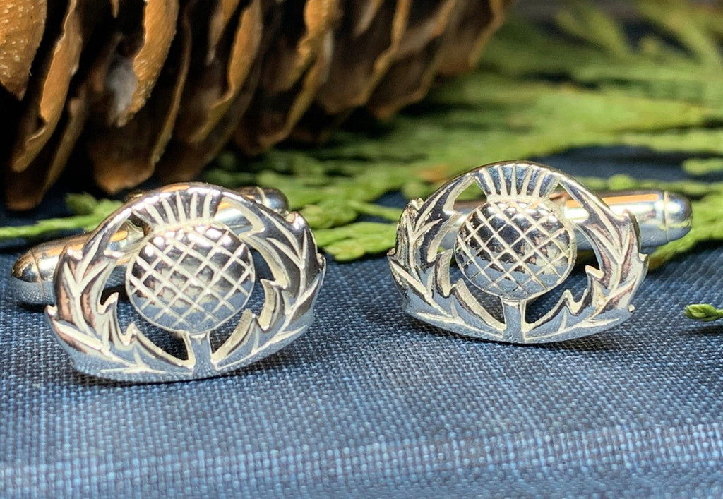 Classic Scottish Thistle Cuff Links