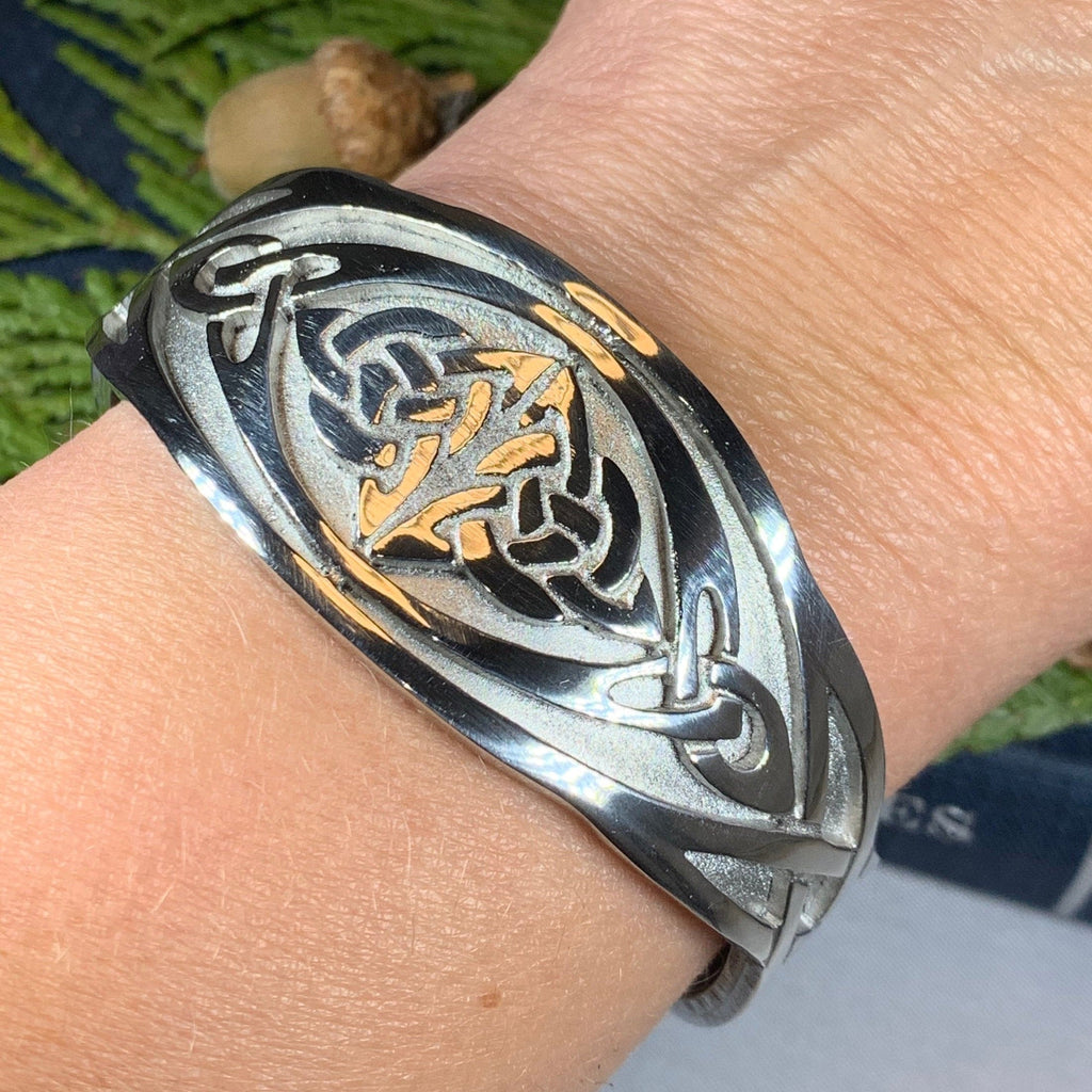 Adrienne Celtic Knot Cuff Bracelet - Handmade in Scotland