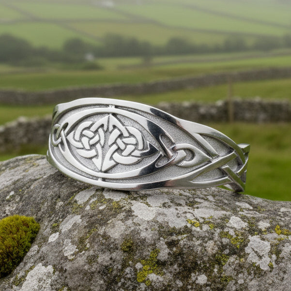 Adrienne Celtic Knot Cuff Bracelet - Handmade in Scotland