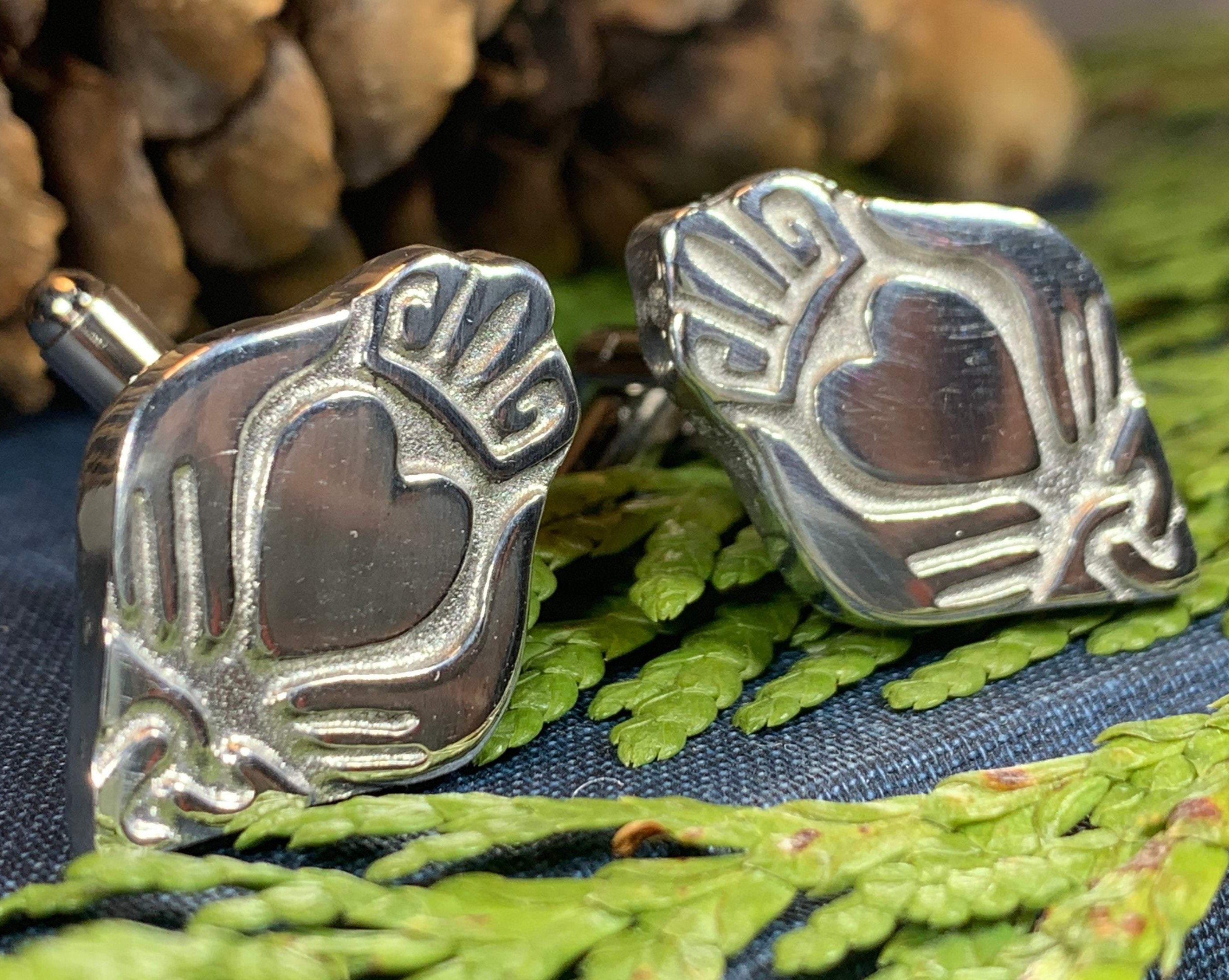 Modern Claddagh Cuff Links for Men
