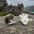 Scotland Flag Cufflinks - Handmade in Scotland