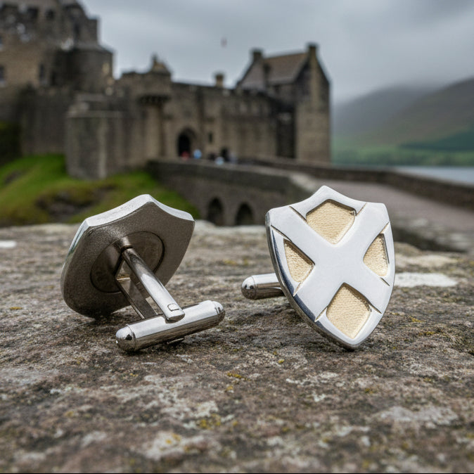 Scotland Flag Cufflinks - Handmade in Scotland