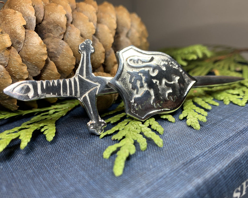 Lion Sword Kilt Pin - Handmade in Scotland